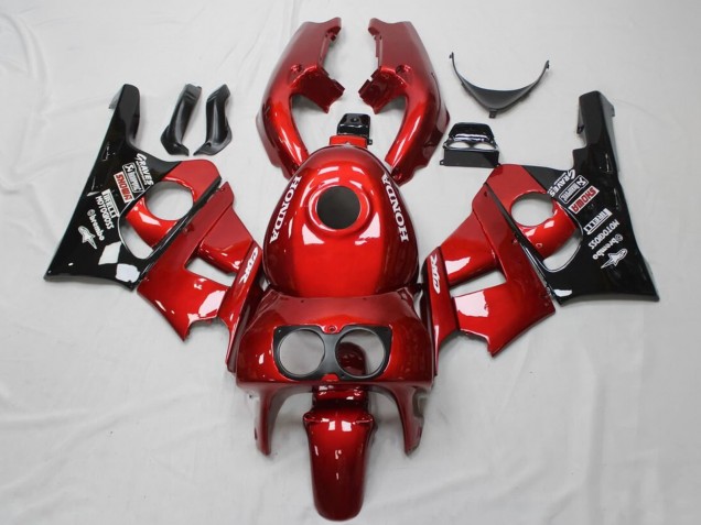 1990-1999 Red Glossy Black Honda CBR400RR NC29 Motorcycle Fairings Australia