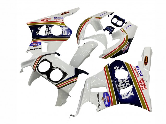 1990-1999 White Gold Red Dark Blue Rothmans Honda CBR400RR NC29 Motorcycle Fairings Australia