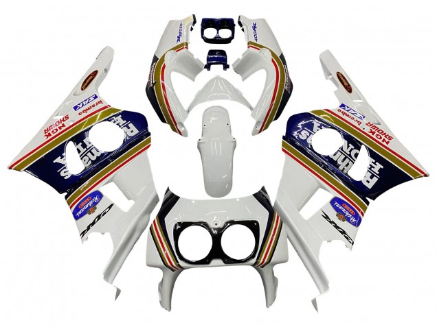 1990-1999 White Gold Red Dark Blue Rothmans Honda CBR400RR NC29 Motorcycle Fairings Australia