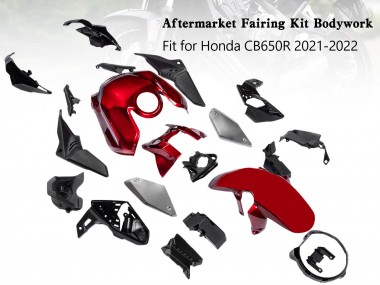 2019-2022 Black Red Honda CB650R Motorcycle Fairings Australia