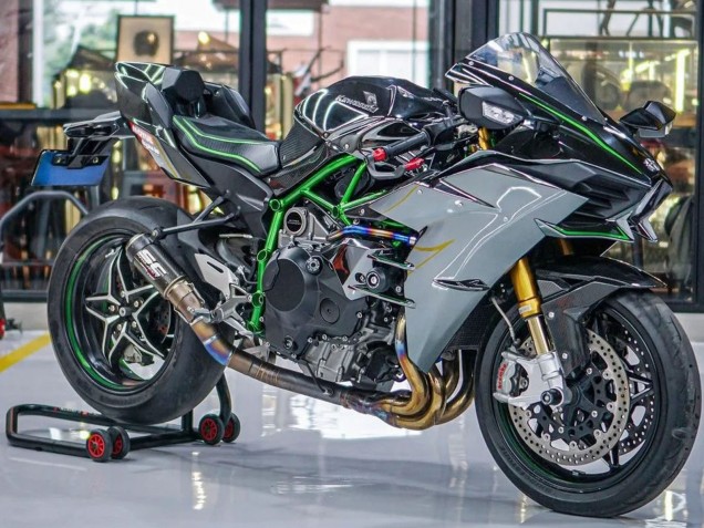 2015-2022 Grey Kawasaki Ninja H2 Motorcycle Fairings Australia