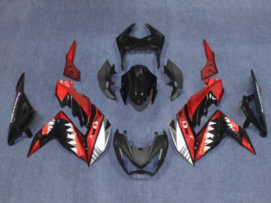 2015-2016 Red White Glossy Black Shark Kawasaki Z250/Z300 Motorcycle Fairings Australia