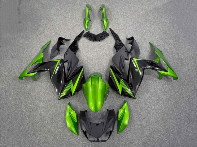 2015-2016 Green Glossy Black Kawasaki Z250/Z300 Motorcycle Fairings Australia