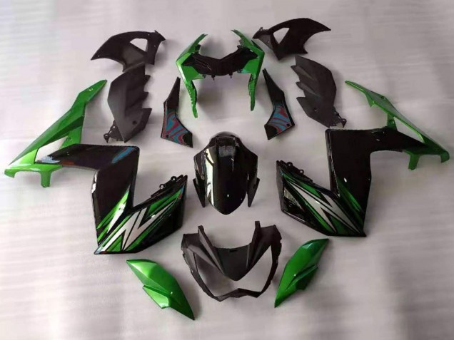 2015-2016 Green Black White Kawasaki Z250/Z300 Motorcycle Fairings Australia