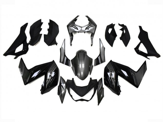 2015-2016 Glossy Black Grey Kawasaki Z250/Z300 Motorcycle Fairings Australia