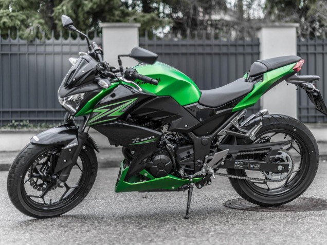 2015-2016 Green Matte Black Kawasaki Z250/Z300 Motorcycle Fairing Kits Australia