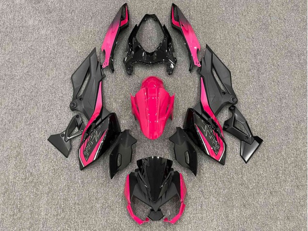 2018-2024 Matte Black Bright Pink Kawasaki Z400 Motorcycle Fairings Australia