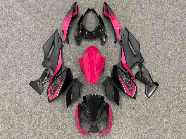 2018-2024 Matte Black Bright Pink Kawasaki Z400 Motorcycle Fairings Australia
