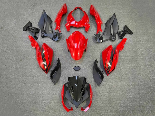 2018-2024 Red Matte Black Kawasaki Z400 Motorcycle Fairings Australia