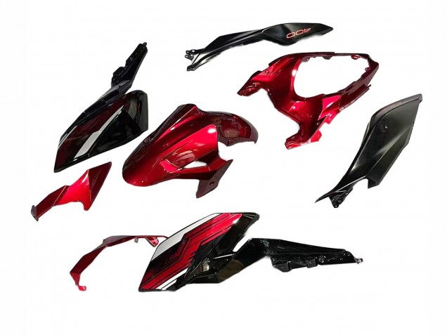 2018-2024 Candy Red Glossy Black Kawasaki Z400 Motorcycle Fairings Australia