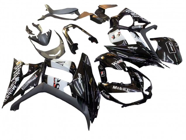 2010-2016 Glossy Black Gold White Mobil West Kawasaki Z1000SX Motorcycle Fairings Australia