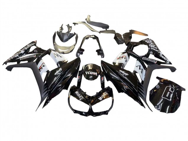 2010-2016 Glossy Black Gold White Mobil West Kawasaki Z1000SX Motorcycle Fairings Australia