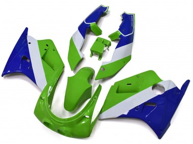 1989-1990 Green White Blue Kawasaki ZXR250 Motorcycle Fairings Australia