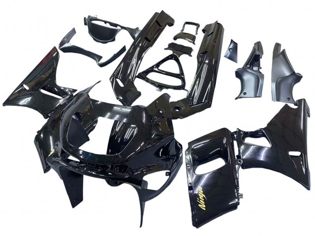 1998-2003 Glossy Black Gold Ninja Kawasaki ZZR600 Motorcycle Fairings Australia