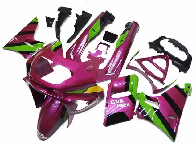 1998-2003 Deep Pink Green EVA Racing Kawasaki ZZR600 Motorcycle Fairings Australia