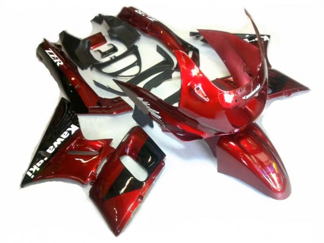 1998-2003 Red Glossy Black Kawasaki ZZR600 Motorcycle Fairings Australia
