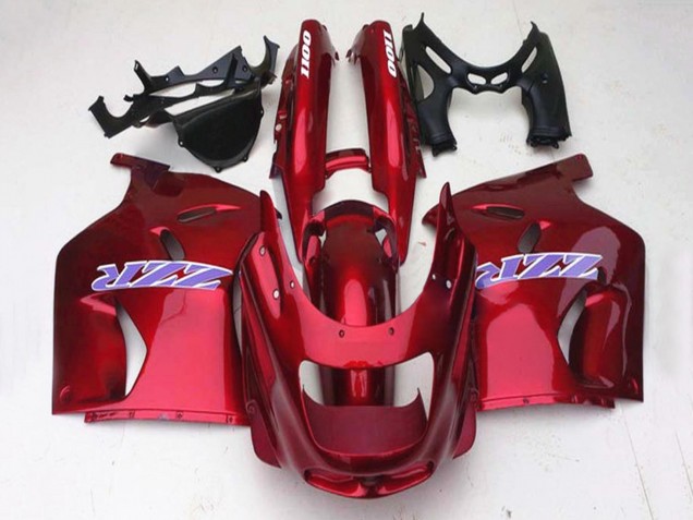 1993-2003 Glossy Red Kawasaki ZZR1100 Motorcycle Fairings Australia
