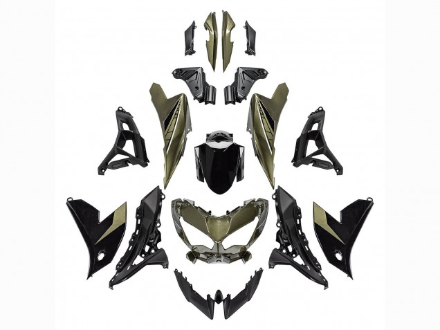 2022-2025 Dark Green Black Kawasaki Versys 650 Motorcycle Fairings Australia