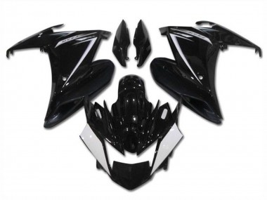 2009-2015 Glossy Black White Yamaha FZ6R Motorcycle Fairings Australia