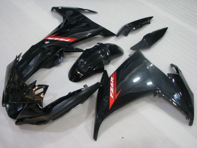 2009-2015 Glossy Black Red Yamaha FZ6R Motorcycle Fairings Australia