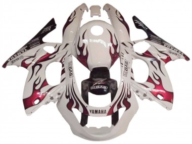 1996-2007 White Dark Red Yamaha YZF600R Thundercat Motorcycle Fairing Australia
