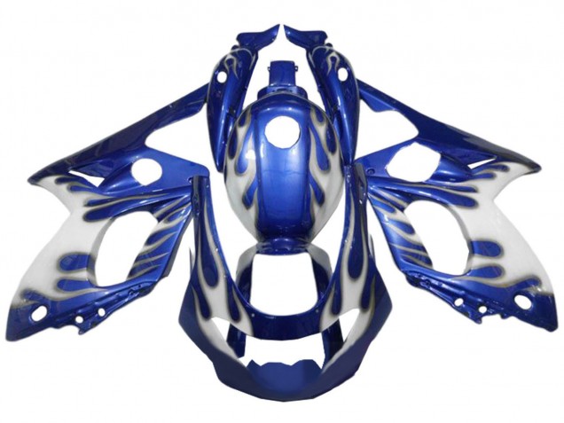 1996-2007 Blue White Silver Flame Yamaha YZF600R Thundercat Motorcycle Fairings Australia
