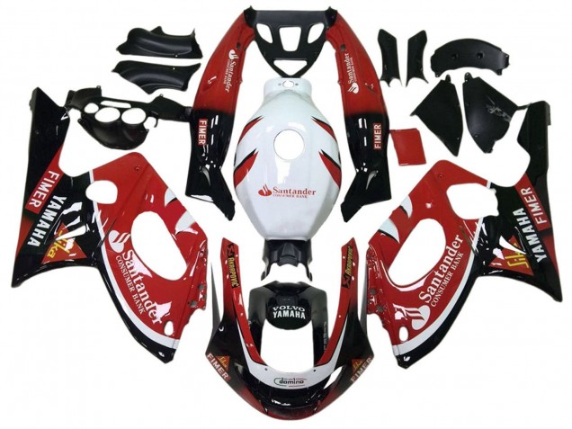1996-2007 Glossy Black Red White Volvo Fimer Santander Yamaha YZF600R Thundercat Motorcycle Fairings Australia
