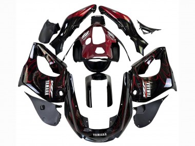 1997-2007 Black with Dark Red Flame Yamaha YZF 1000R Thunderace Motorcycle Fairings Australia