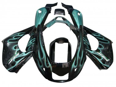 1997-2007 Glossy Black with Blue Flame Yamaha YZF 1000R Thunderace Motorcycle Fairings Australia