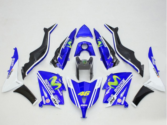 2012-2014 Blue Black White ENEOS MoviStar Yamalube 46 Yamaha TMAX530 Motorcycle Fairings Australia