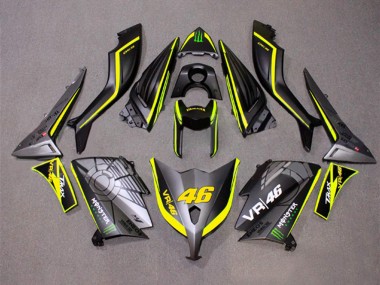 2012-2014 Matte Grey Yellow Monster 46 Yamaha TMAX530 Motorcycle Fairings Australia