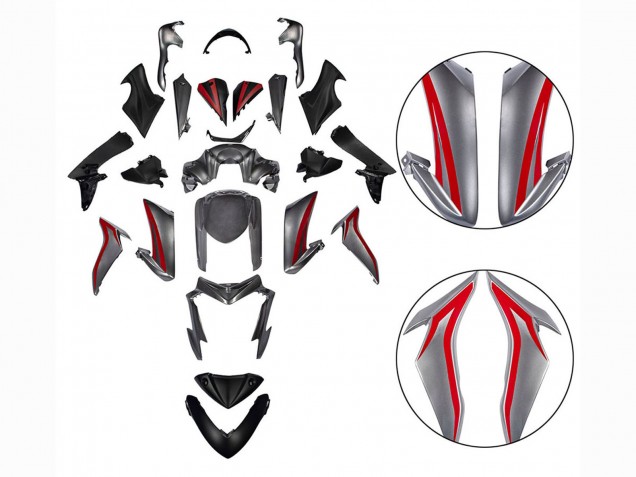 2015-2020 Red Silver Suzuki GSX-S 1000 Motorcycle Fairings Australia