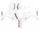 2003-2013 White with Dark Red Lines Suzuki SV650 Motorcycle Fairings Australia