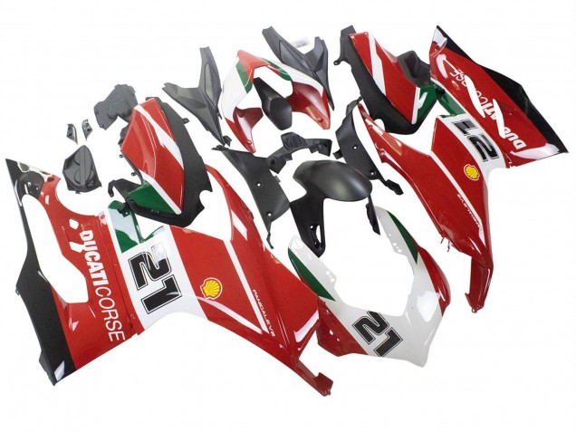 2020-2024 White Red Green Matte Black Corse 21 Ducati Panigale V2 Motorcycle Fairings Australia