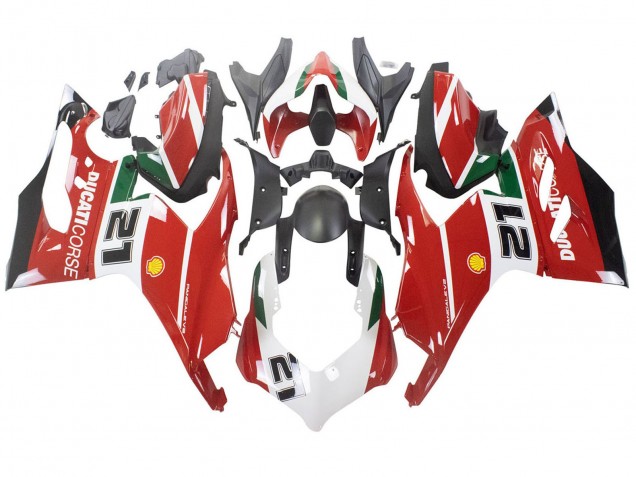 2020-2024 White Red Green Matte Black Corse 21 Ducati Panigale V2 Motorcycle Fairings Australia