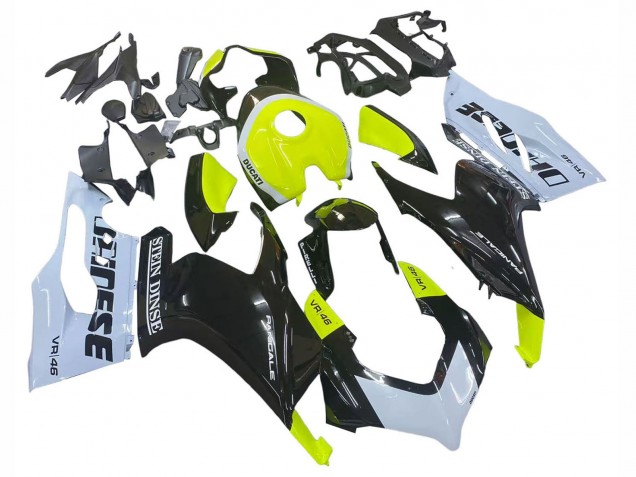 2020-2024 White Lime Green Glossy Black Stein Dinse VR 46 Ducati Panigale V2 Motorcycle Fairings Australia