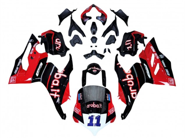 2018-2019 Red Glossy Black Aruba 11 Ducati Panigale V4 V4S Motorcycle Fairings Australia