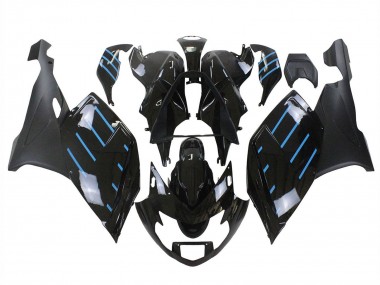 2005-2010 Glossy Black Matte Black Blue Lines BMW K1200S Motorcycle Fairings Australia