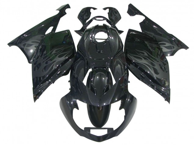 2005-2010 Glossy Black Grey Flame BMW K1200S Motorcycle Fairings Australia