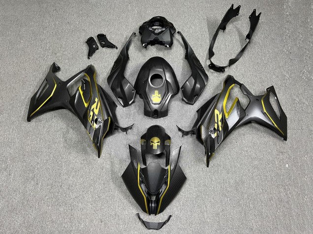 2023-2024 Gold Black Carbon Fiber BMW S1000RR Motorcycle Fairings Australia
