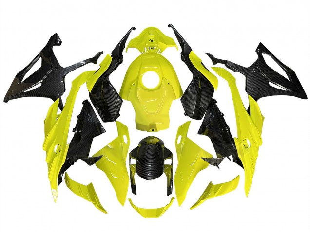 2023-2024 Yellow Black Carbon Fiber BMW S1000RR Motorcycle Fairings Australia