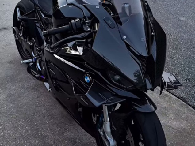 2023-2024 Glossy Black BMW S1000RR Motorcycle Fairing Australia
