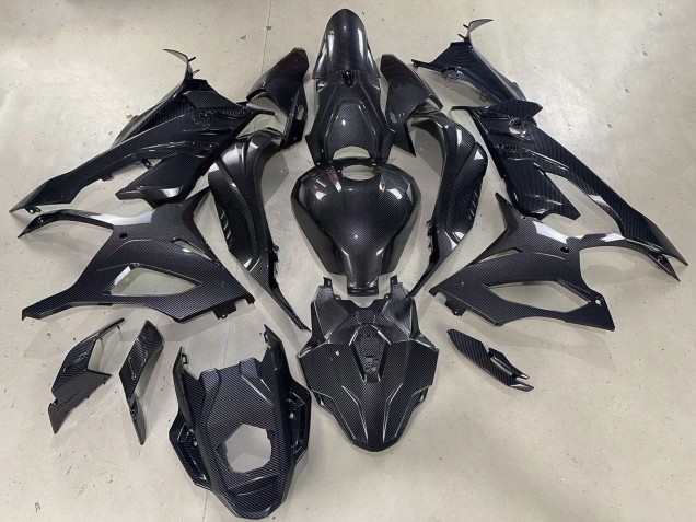 2023-2024 Glossy Black Carbon Fiber BMW S1000RR Motorcycle Fairings Australia