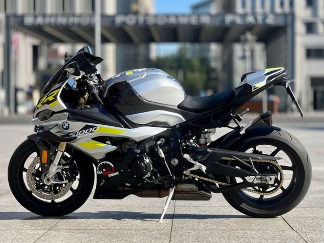 2023-2024 Silver Yellow Carbon Fiber BMW S1000RR Motorcycle Fairings Australia