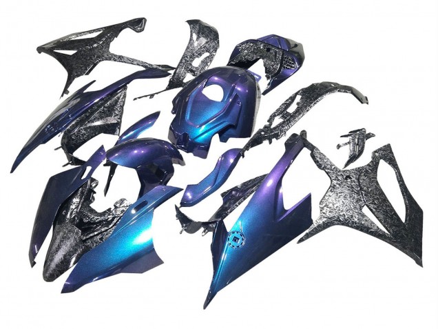 2019-2022 Gradient Blue Purple Forged Carbon Fiber BMW S1000RR Motorcycle Fairings Australia