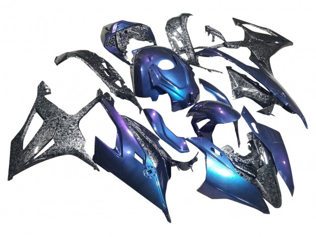 2019-2022 Gradient Blue Purple Forged Carbon Fiber BMW S1000RR Motorcycle Fairings Australia