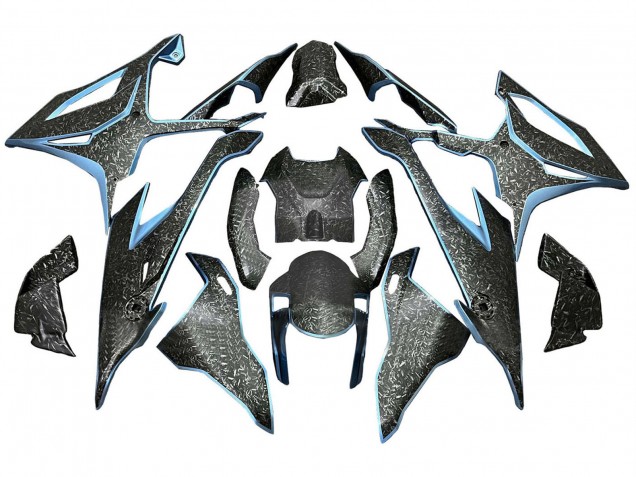 2019-2022 Black Light Blue Forged Carbon Fiber BMW S1000RR Motorcycle Fairings Australia