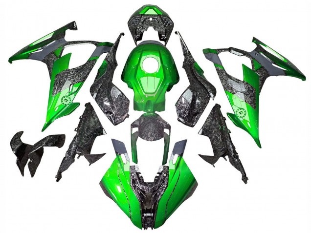 2019-2022 Green Forged Carbon Fiber BMW S1000RR Motorcycle Fairings Australia