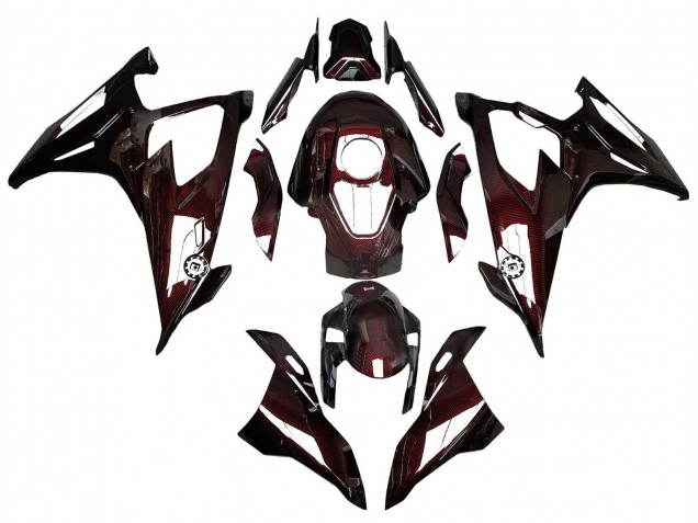 2019-2022 Dark Red Carbon Fiber BMW S1000RR Motorcycle Fairings Australia