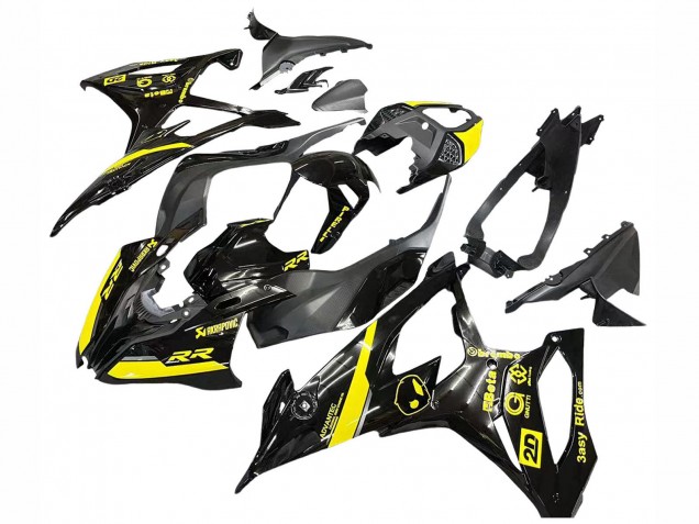 2019-2022 Glossy Black Yellow BMW S1000RR Motorcycle Fairings Australia